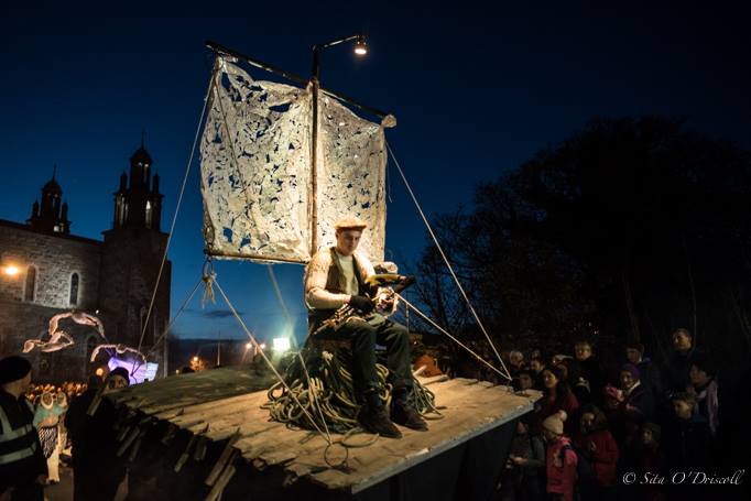 Leading the Macnas parade in Galway & Dublin 