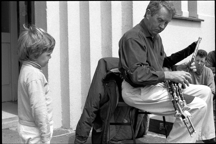 My grandfather Tommy Mc Carthy and myself at Willie Clancy Week. Photo by Peter Laban