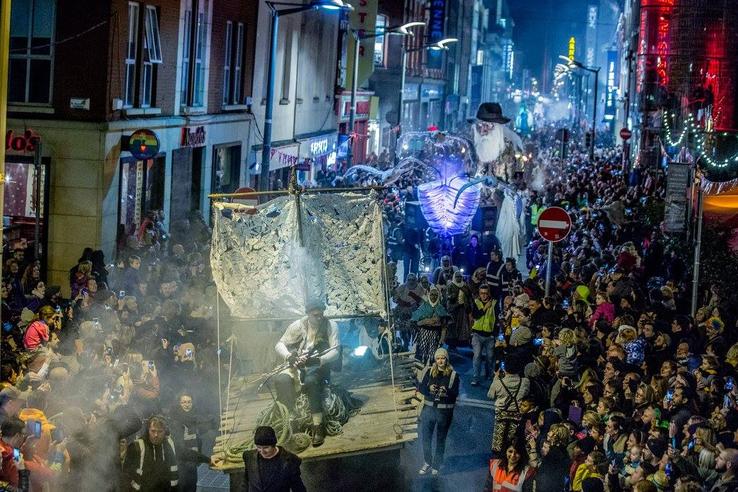 Leading the Macnas parade in Galway & Dublin